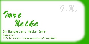 imre melke business card